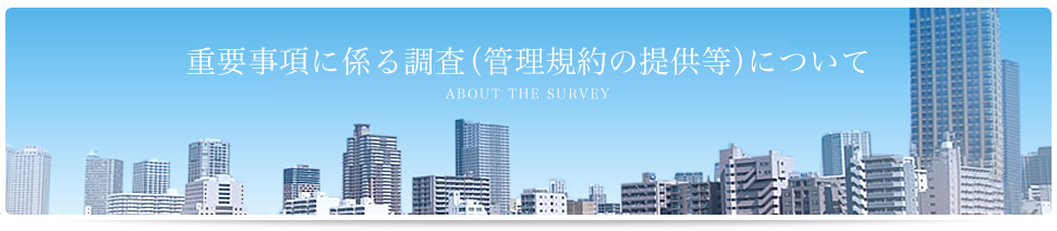 重要事項に係る調査（管理規約の提供等）について